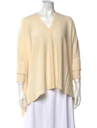 Pre-owned Vince Wool V-neck Sweater In Neutral