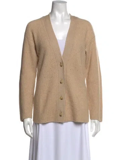 Pre-owned Vince Wool V-neck Sweater In Neutral