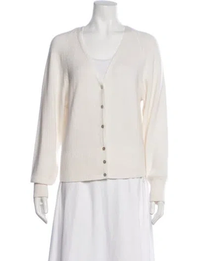 Pre-owned Vince Wool V-neck Sweater In Neutrals