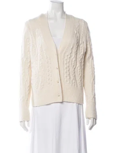 Pre-owned Vince Wool V-neck Sweater In Neutrals