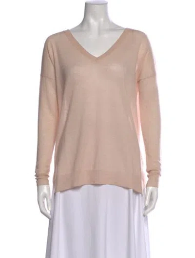 Pre-owned Vince Wool V-neck Sweater In Pink