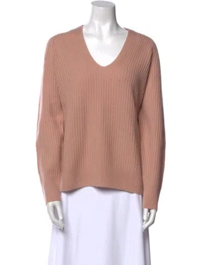 Pre-owned Vince Wool V-neck Sweater In Pink