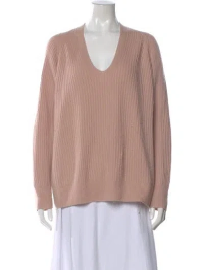 Pre-owned Vince Wool V-neck Sweater In Pink