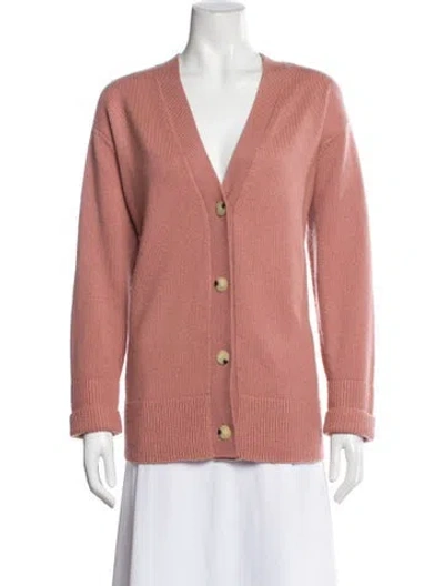 Pre-owned Vince Wool V-neck Sweater In Pink