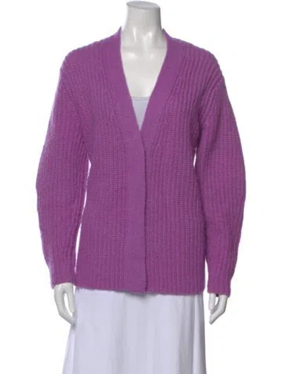 Pre-owned Vince Wool V-neck Sweater In Purple