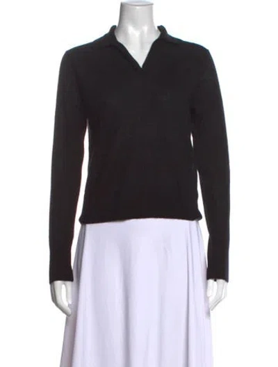 Pre-owned Vince Wool V-neck Sweater W/ Tags In Black