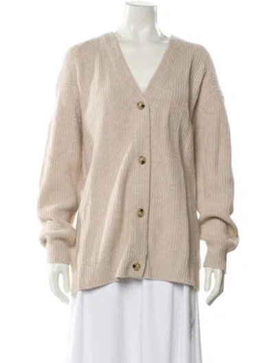 Pre-owned Vince Wool V-neck Sweater W/ Tags In Neutral