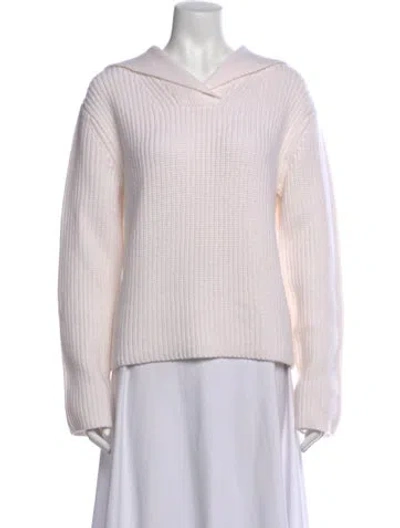 Pre-owned Vince Wool V-neck Sweater In White