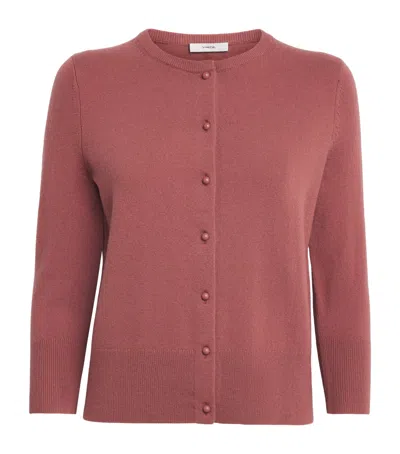 Vince Wool-blend Cardigan In Red