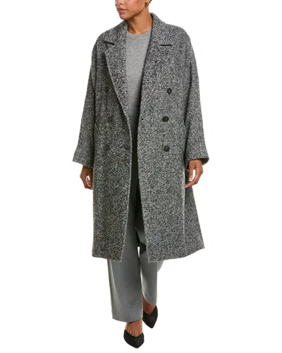 Vince Wool-blend Overcoat In Gray