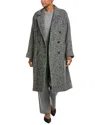Vince Wool-blend Overcoat In Gray