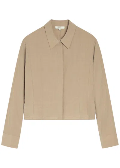 Vince Woven Shirt In Brown