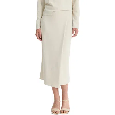 Vince Wrap Front Sweater Skirt In Ceramic