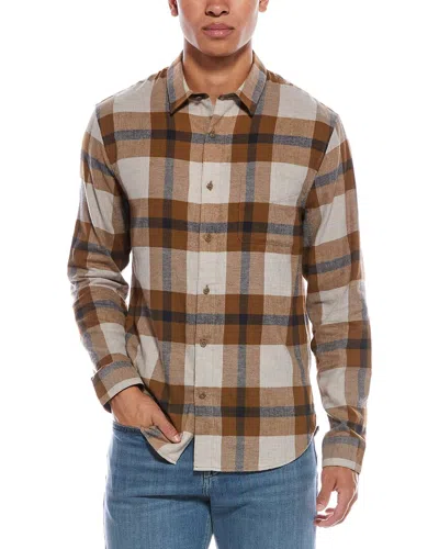 Vince Yorkshire Plaid Shirt In Brown