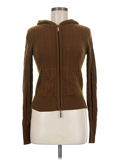 Pre-owned Vince Zip Up Hoodie In Brown