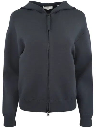 Vince Zip-up Hoodie In Grey