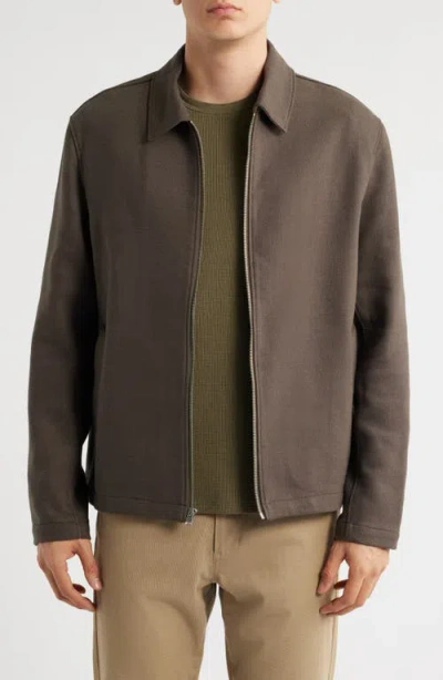 Vince Zip-up Jacket In Brown