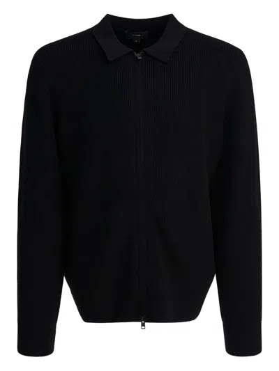 VINCE ZIP-UP RIBBED JACKET