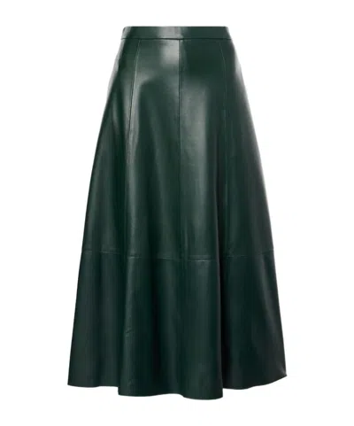 Vince Zipper Skirt In Green