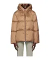 Vince Brown Puffer Jacket In Nude
