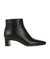 Vince Silvana Leather Zip Ankle Booties In Black