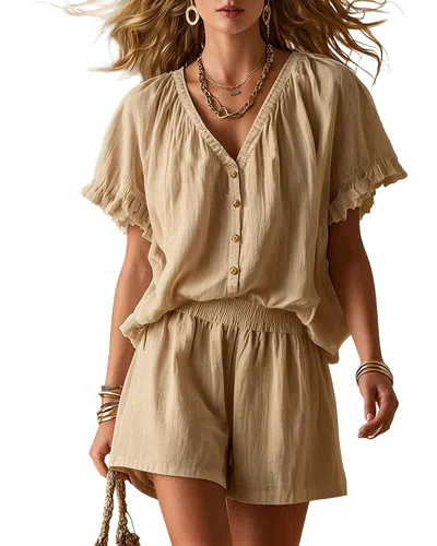 Vincent 2pc T-shirt & Short Set In Brown