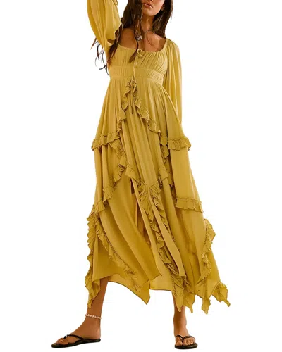 Vincent 3/4-sleeve Maxi Dress In Brown