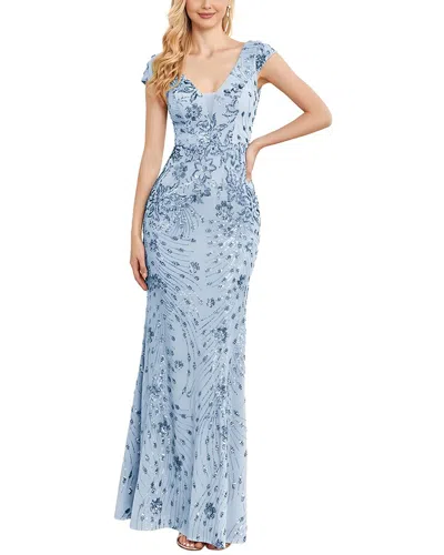 Vincent Embellished Maxi Dress In Blue