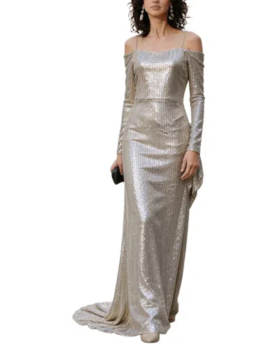 Vincent Embellished Maxi Dress In Gray