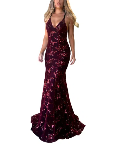 Vincent Embellished Sleeveless Maxi Dress In Brown
