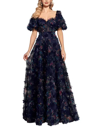 Vincent Embroidered Maxi Dress In Black
