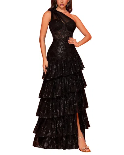 Vincent Embroidered Maxi Dress In Black