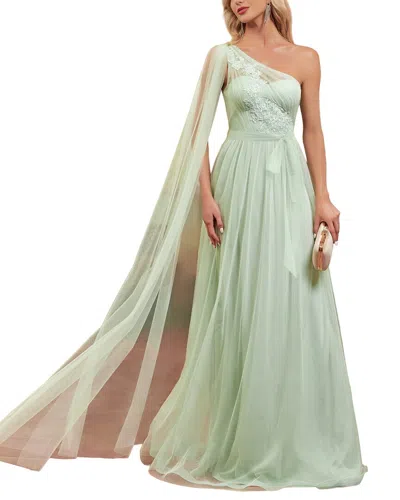 Vincent Embroidered Maxi Dress In Green