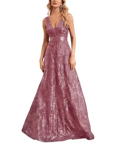 Vincent Embroidered Maxi Dress In Pink