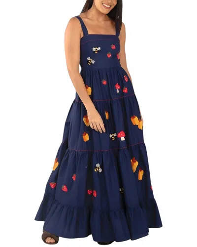 Vincent Maxi Dress In Blue