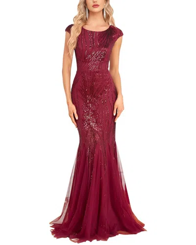 Vincent Maxi Dress In Burgundy