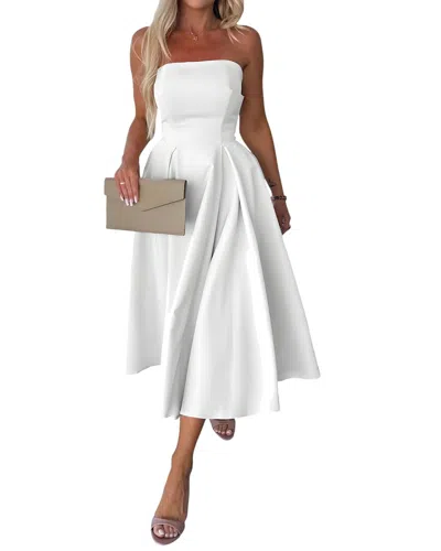 Vincent Midi Dress In White