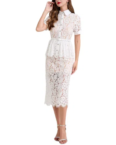 Vincent Midi Dress In White
