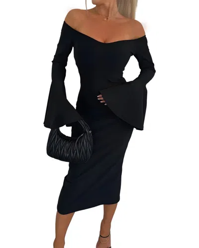 Vincent Midi Dress In Black