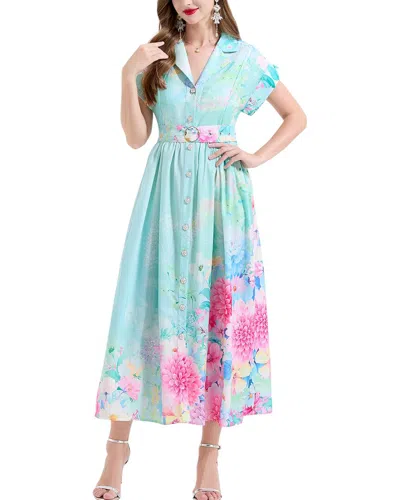 Vincent Midi Dress In Blue
