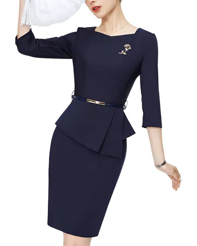 Vincent Midi Dress In Blue