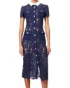 Vincent Midi Dress In Blue