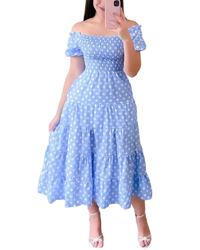 Vincent Midi Dress In Blue