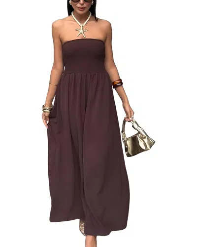 Vincent Midi Dress In Brown