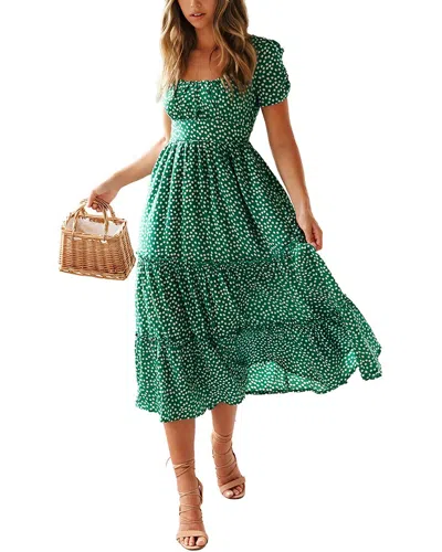 Vincent Midi Dress In Green
