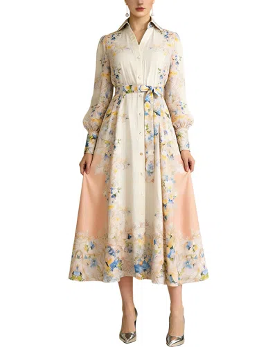Vincent Midi Dress In Neutral