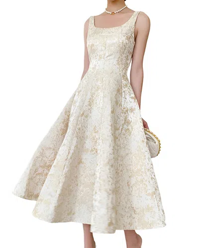 Vincent Midi Dress In Neutral
