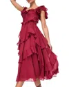 Vincent Midi Dress In Red