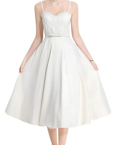 Vincent Midi Dress In White