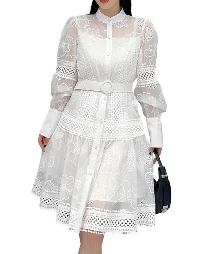 Vincent Midi Dress In White